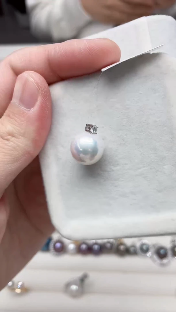 【闪购商品】淡水珍珠吊坠(不含链)银S925镶嵌吊坠