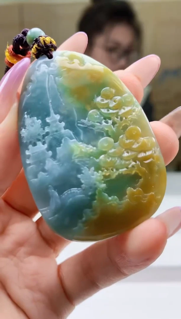 【闪购商品】定制翡翠未镶嵌5156ty-毛货挂件161