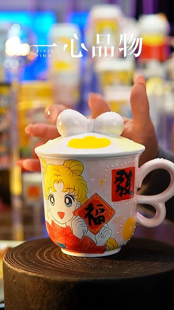 杯子瓷S033景德镇手工手绘杯子摆件
