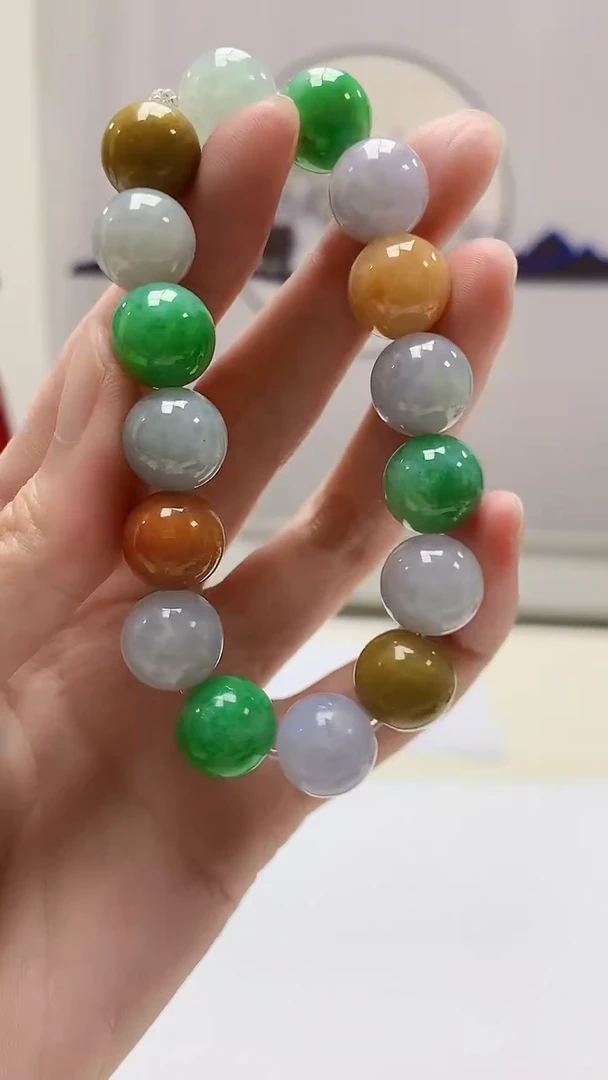 定制翡翠未镶嵌4902zm-毛货手串167