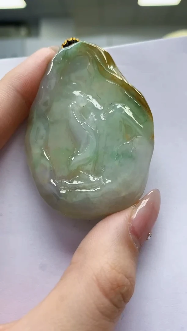 【闪购商品】定制翡翠未镶嵌4902jw-毛货挂件112