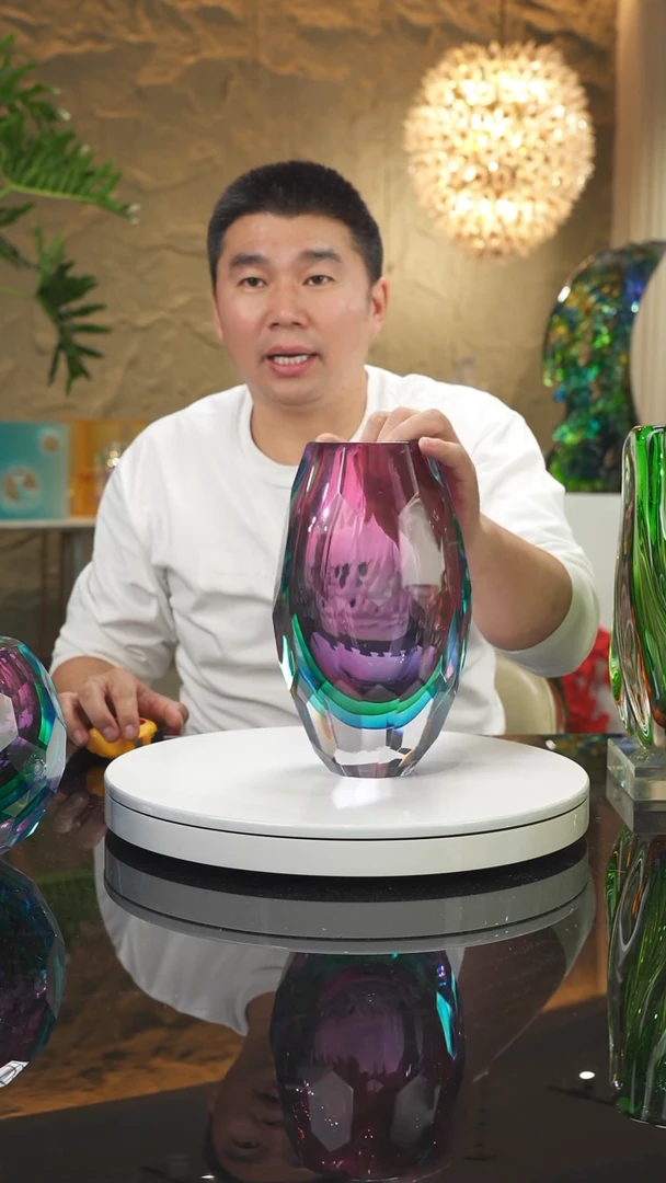 【闪购商品】摆件福利三色切面花瓶大号