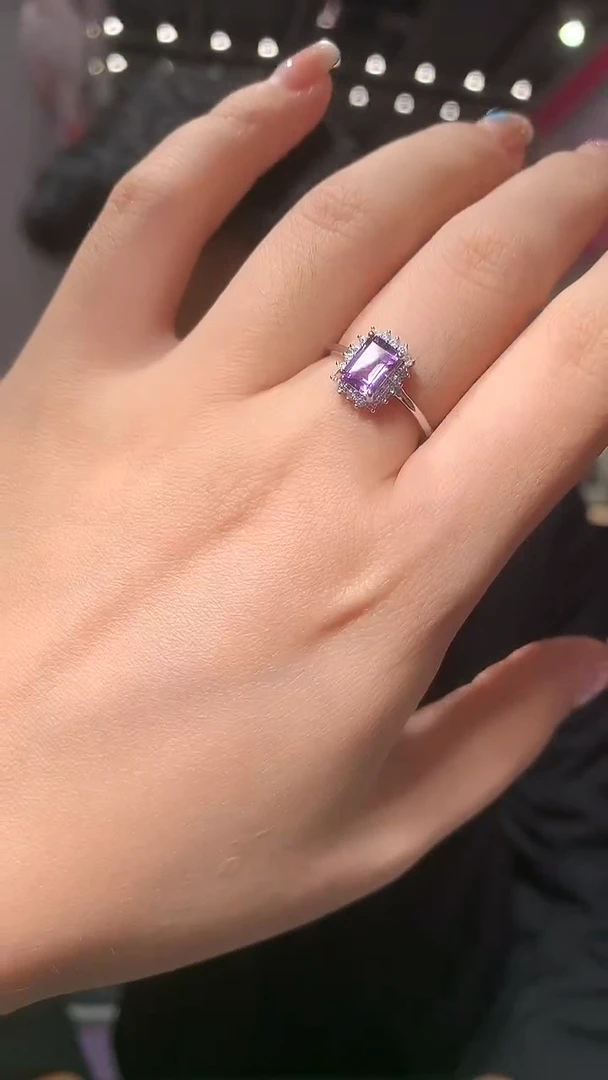 银S925镶嵌戒指水晶【宝石世家严选】