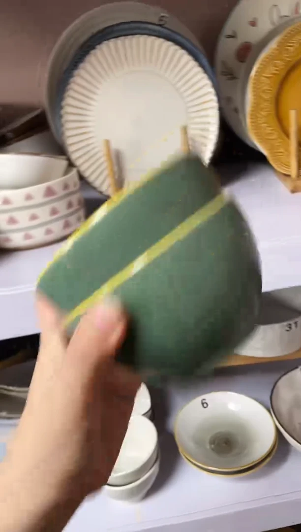 瓷微瑕（2个装）绿色小碗