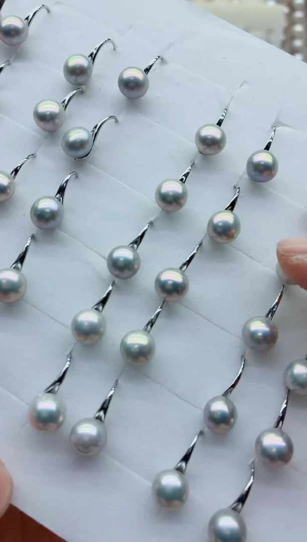 合金淡水珍珠耳饰多样性发其一，非无暇