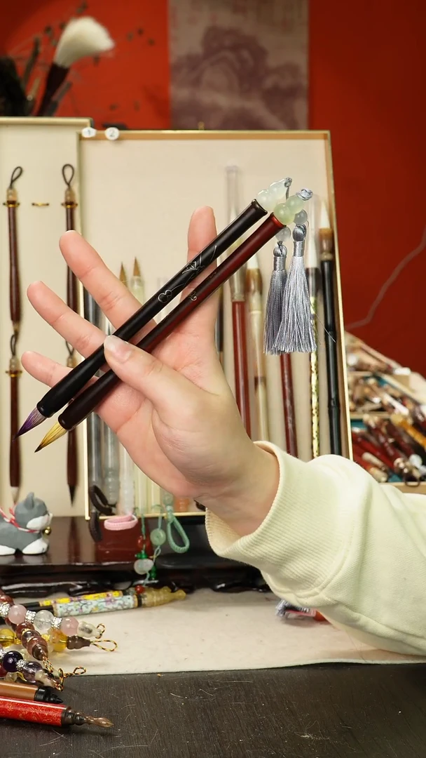 心****撞号孤品高货毛笔链接 清水试笔 蘸墨不退