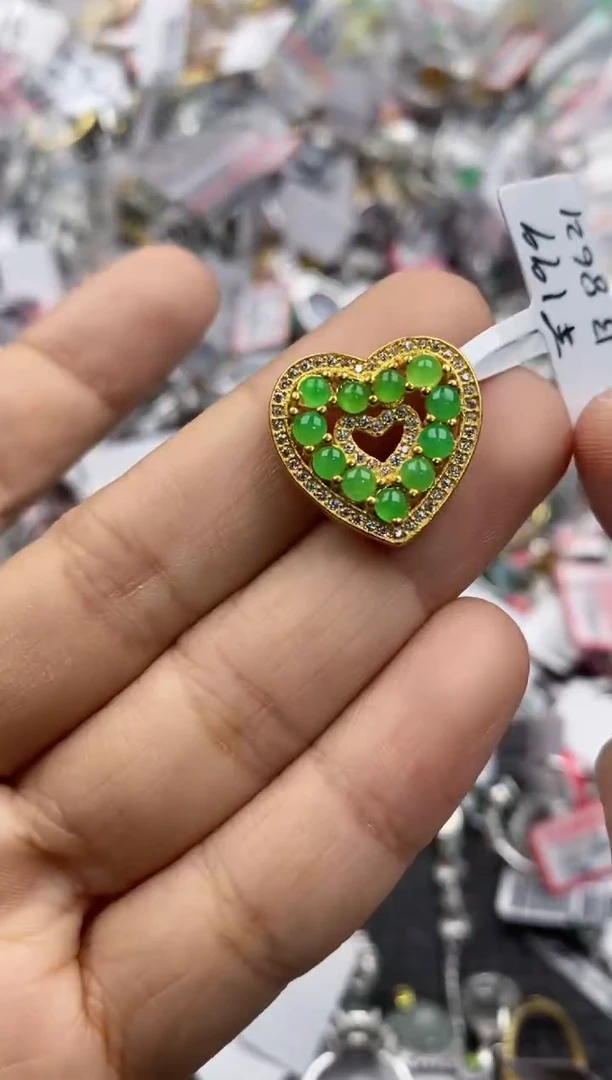 银S925镶嵌戒指翡翠2222---5