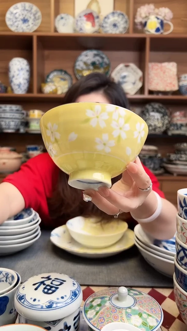 瓷片京樱12cm中饭碗