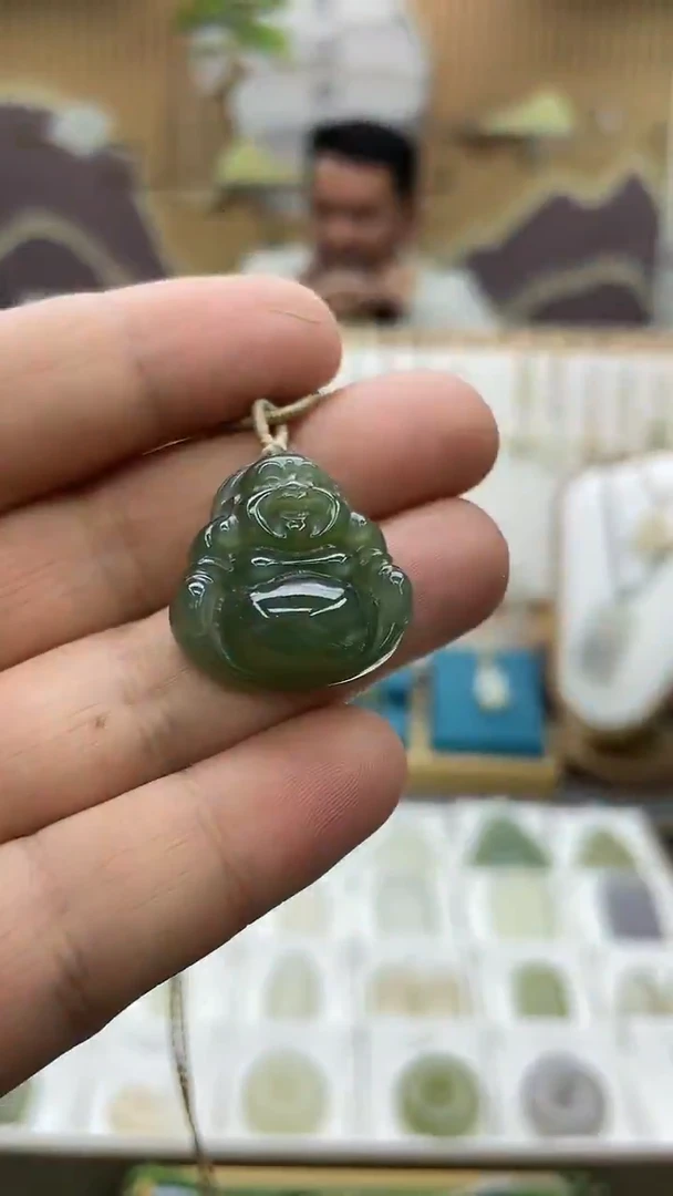 吊坠(不含链)未镶嵌和田玉卡25mm佛公