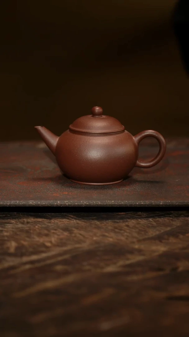 紫砂茶叶罐紫泥薄胎水平
