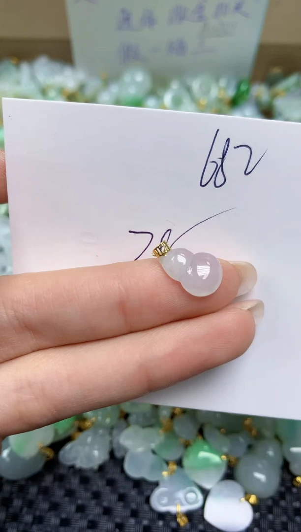 【闪购商品】翡翠颈饰18K金镶嵌天然缅甸A货翡翠