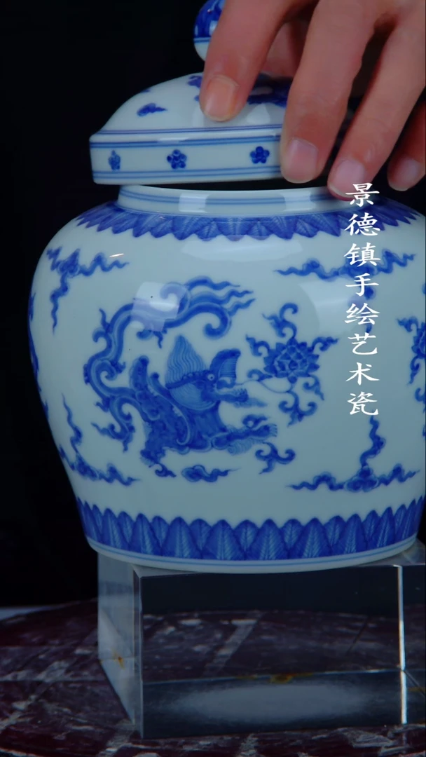 摆件陶瓷景德镇手工手绘陶瓷摆件52