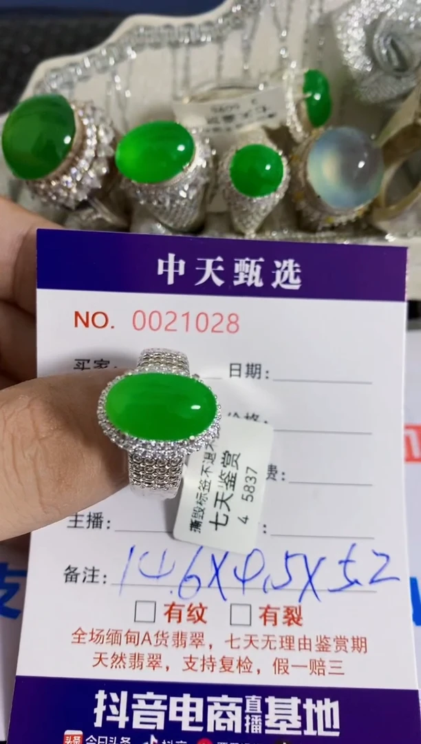 未镶嵌戒指翡翠菊/1028