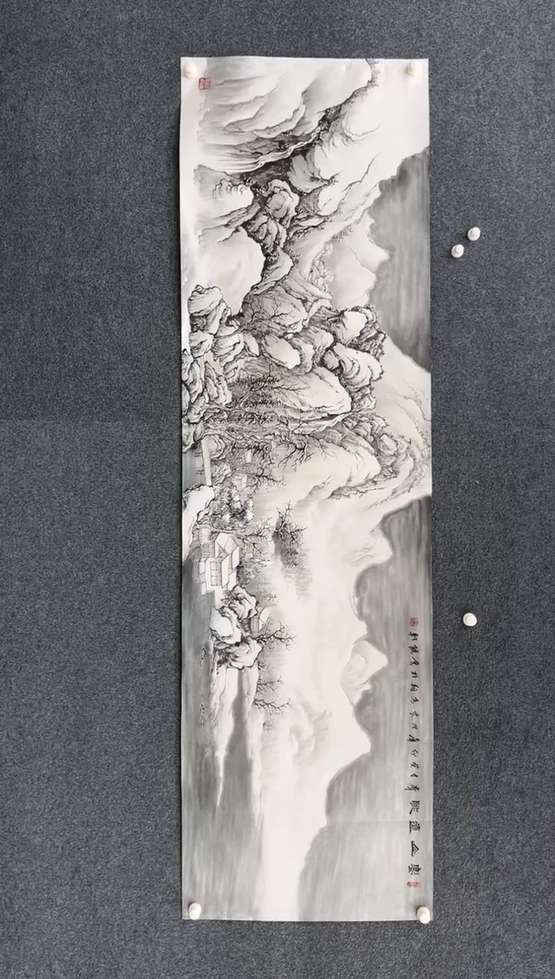 【闪购商品】国画2.9-艺术冯高翔-荣原作山水-031