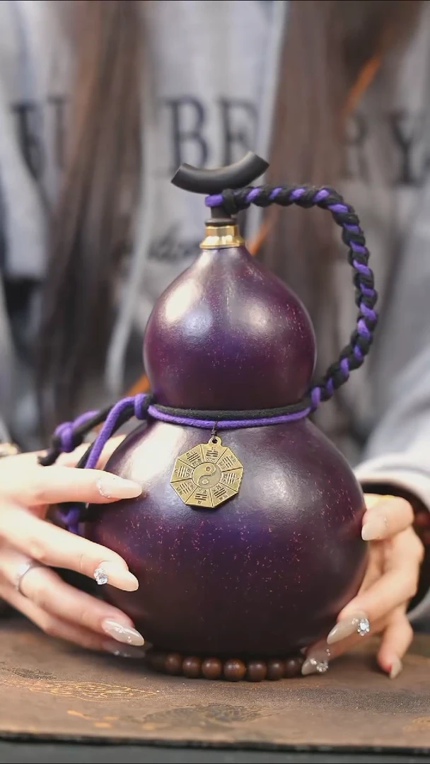 【闪购商品】XJ196大漆酒葫芦不包手串及旋转底座