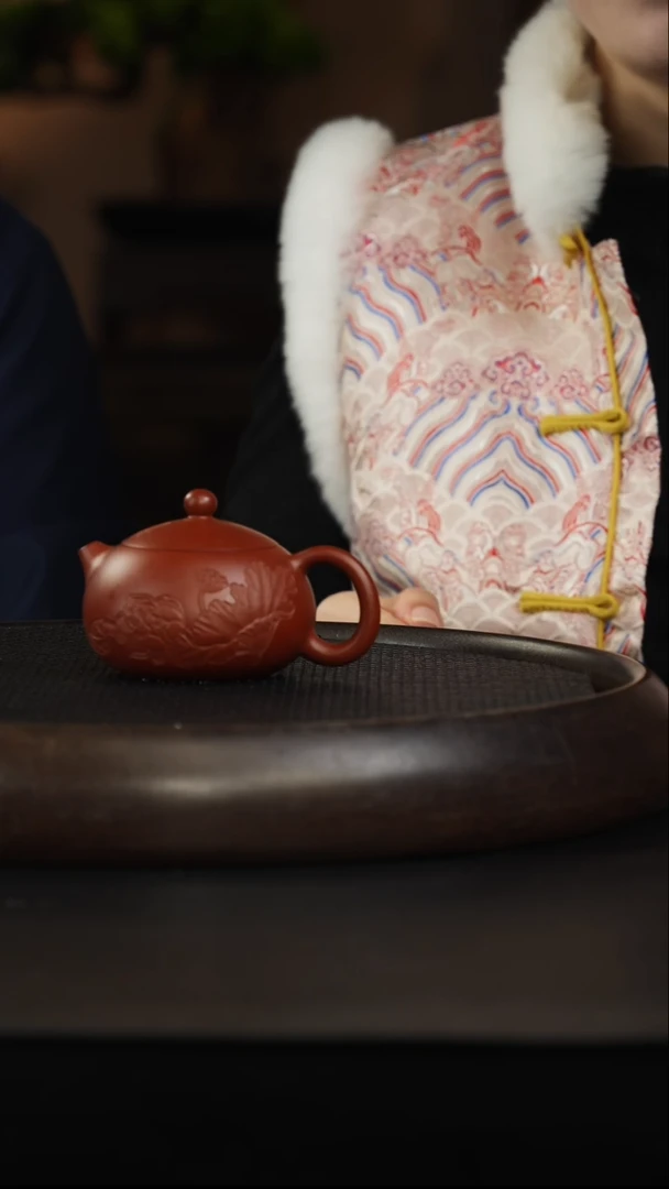 茶壶紫砂34 龙山朱砂 西施 200cc左右