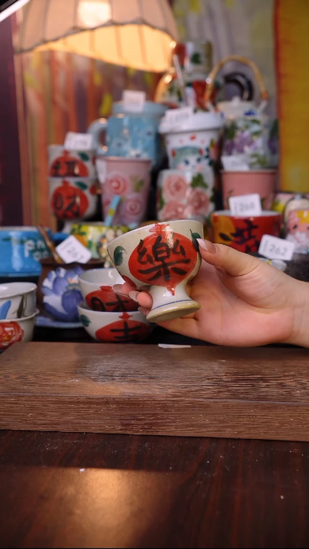 杯子陶泥垚手作 景德镇手工手绘陶瓷器物