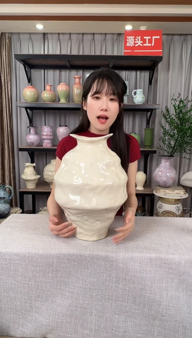 【禅意净版高款大号】不规则陶瓷花瓶侘寂风