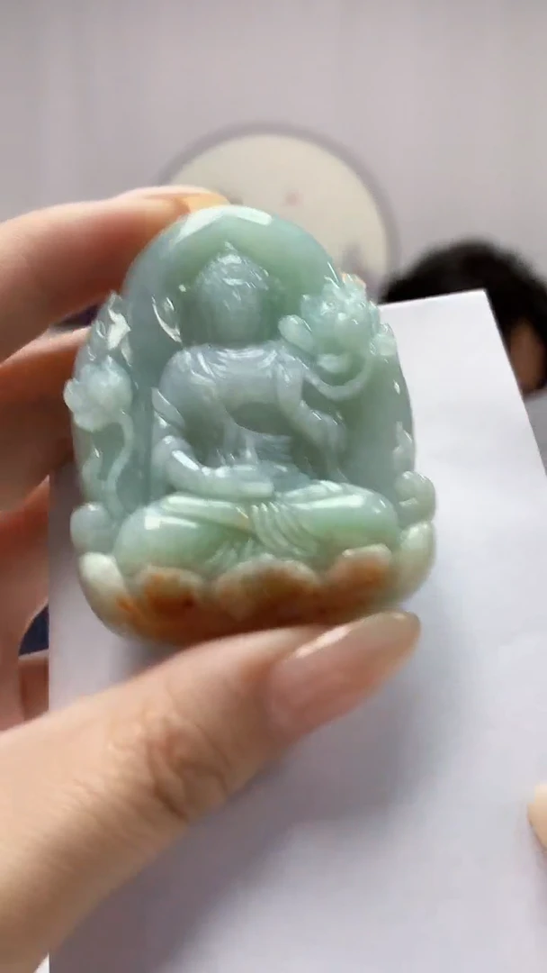 【闪购商品】定制翡翠未镶嵌5060DD-毛货挂件观音20