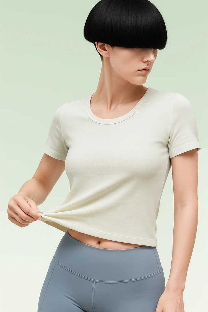 夏季精梳棉纯色家居服套装  简约薄款可外穿短袖＋短裤-20318