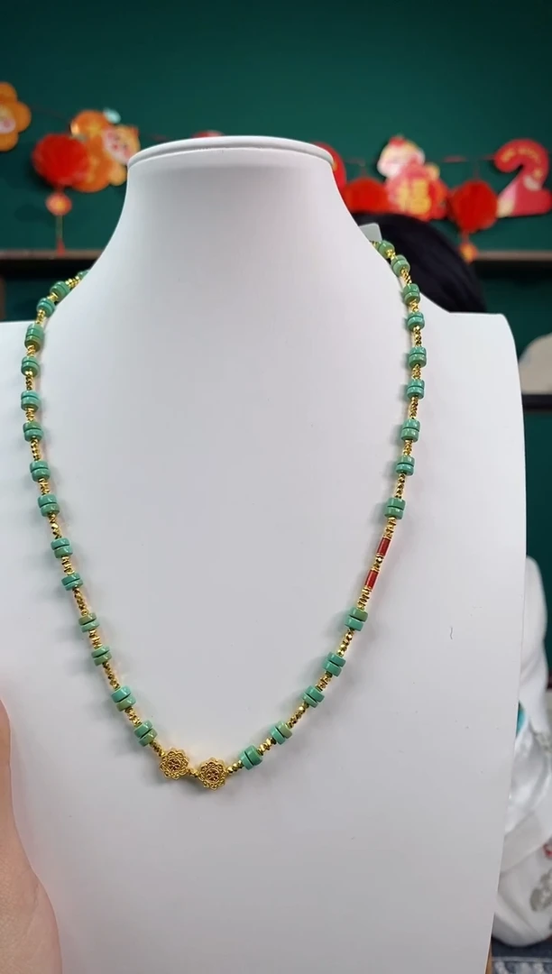 【闪购商品】绿松石珠宝奇石足金镶嵌1