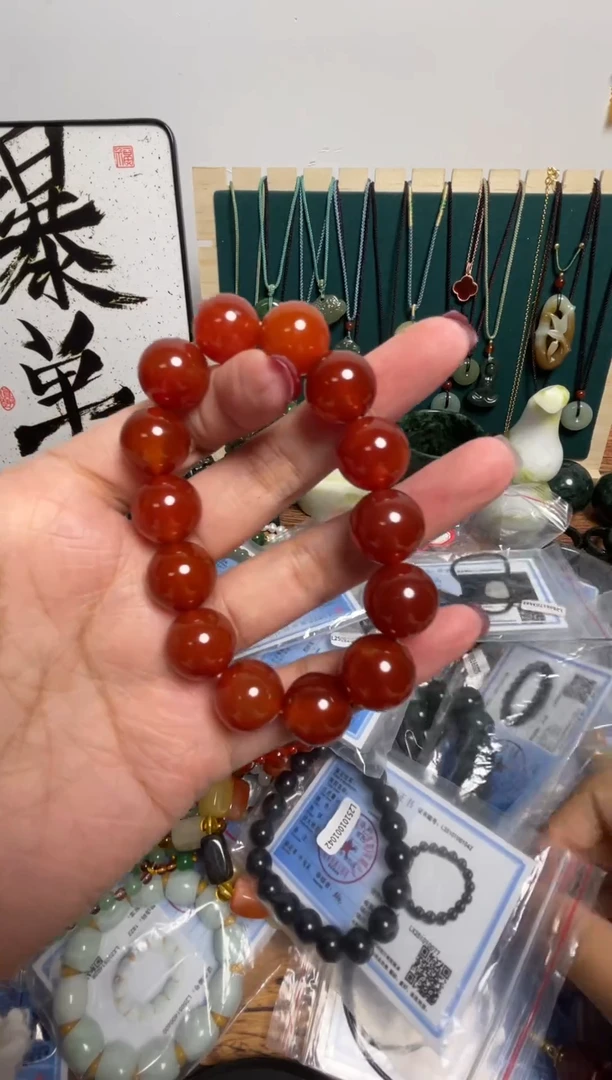 未镶嵌手串玛瑙/玉髓卡14单圈手串