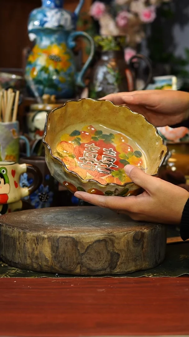 花瓶/杯子/碗微瑕146号景德镇手工手绘釉下彩