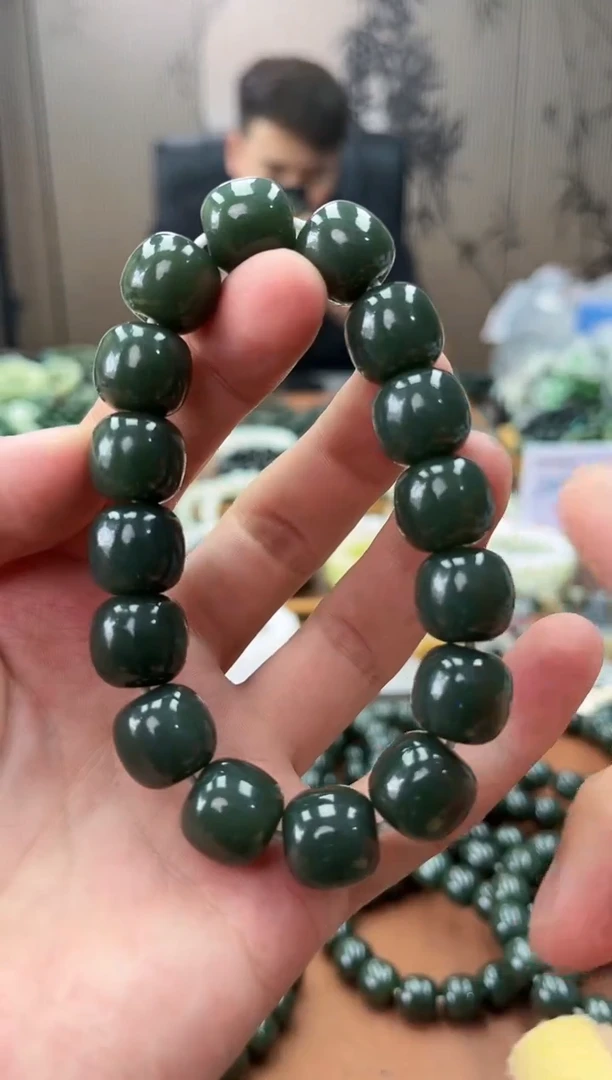 手串未镶嵌和田玉纯天然新疆且末蓝14