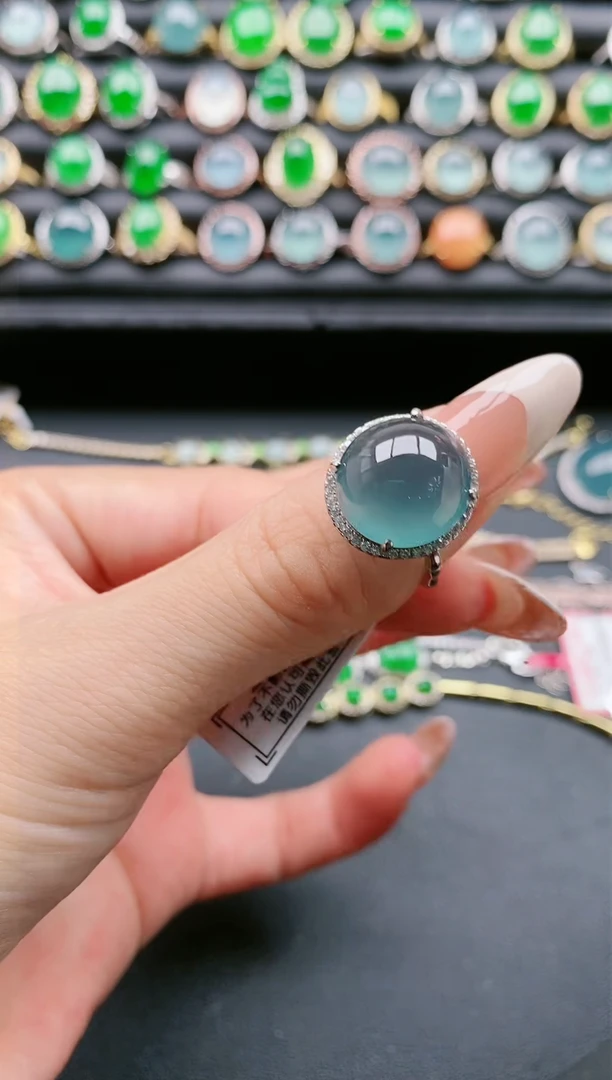 【闪购商品】翡翠戒指银S925镶嵌11111