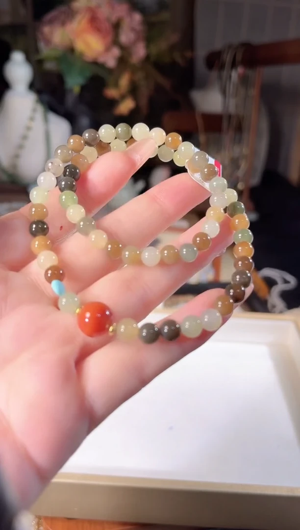 手链银S925镶嵌和田玉多样性发货其一