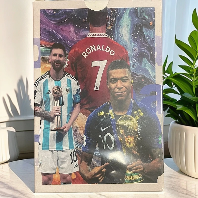 足球系列木雕球星签字卡（默认代拆）