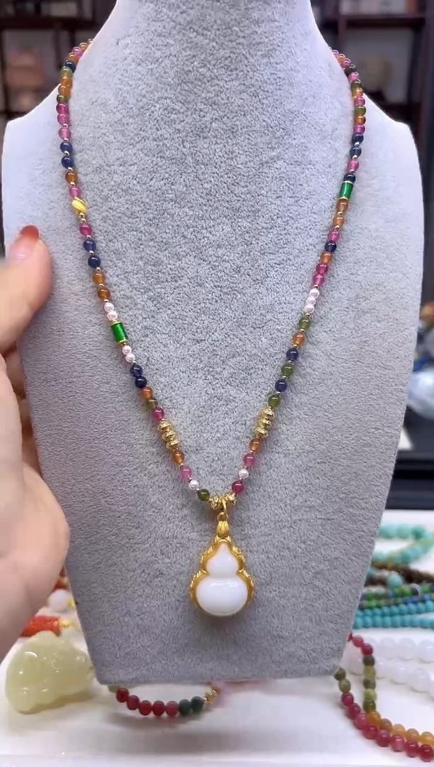 【闪购商品】碧玺颈饰未镶嵌DIY款M544