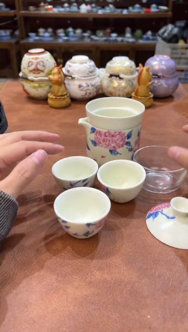 真的很便宜会开片的旅行茶具