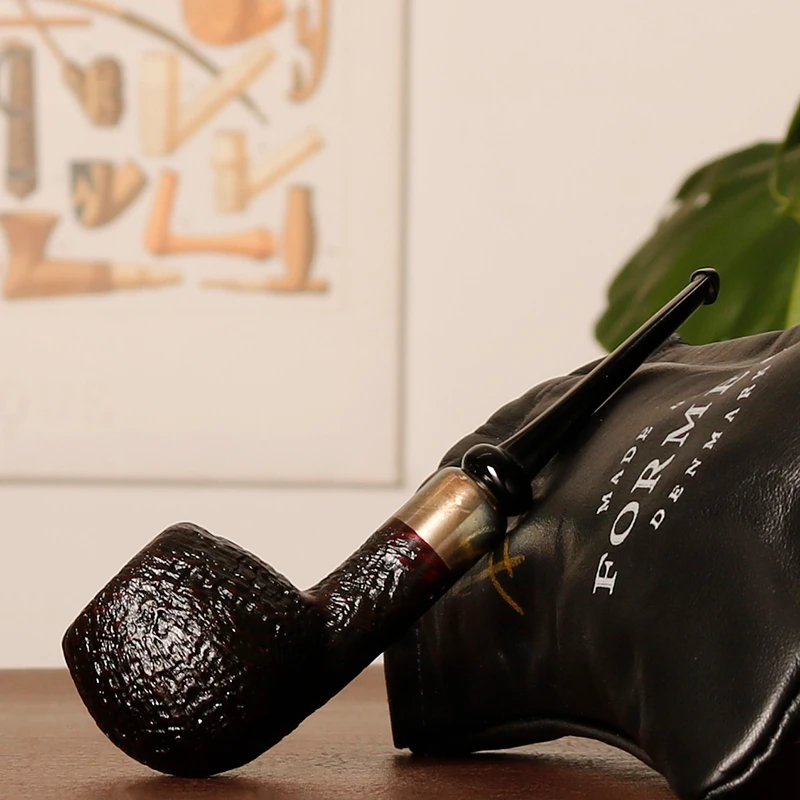 丹麦老大师 佛么Former佛魔 喷砂小苹果直斗 手工石楠木烟斗