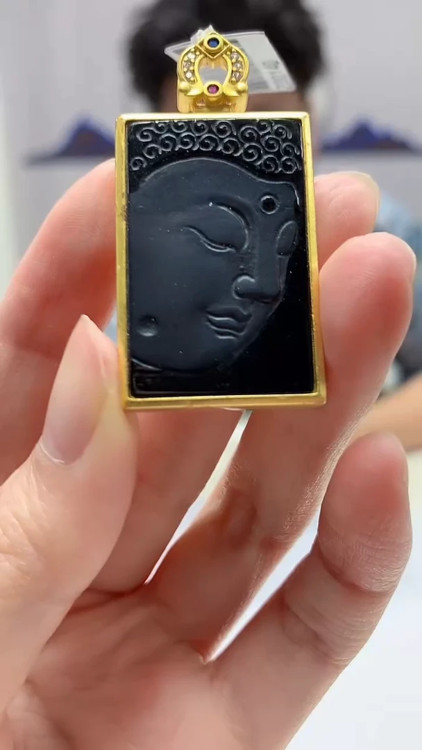 【闪购商品】定制翡翠未镶嵌4688zm-毛货挂件佛观天下41