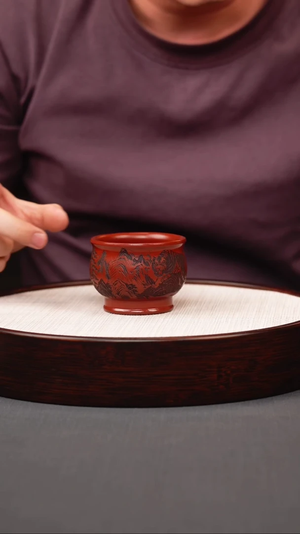 茶壶紫砂大红袍老虎主人杯