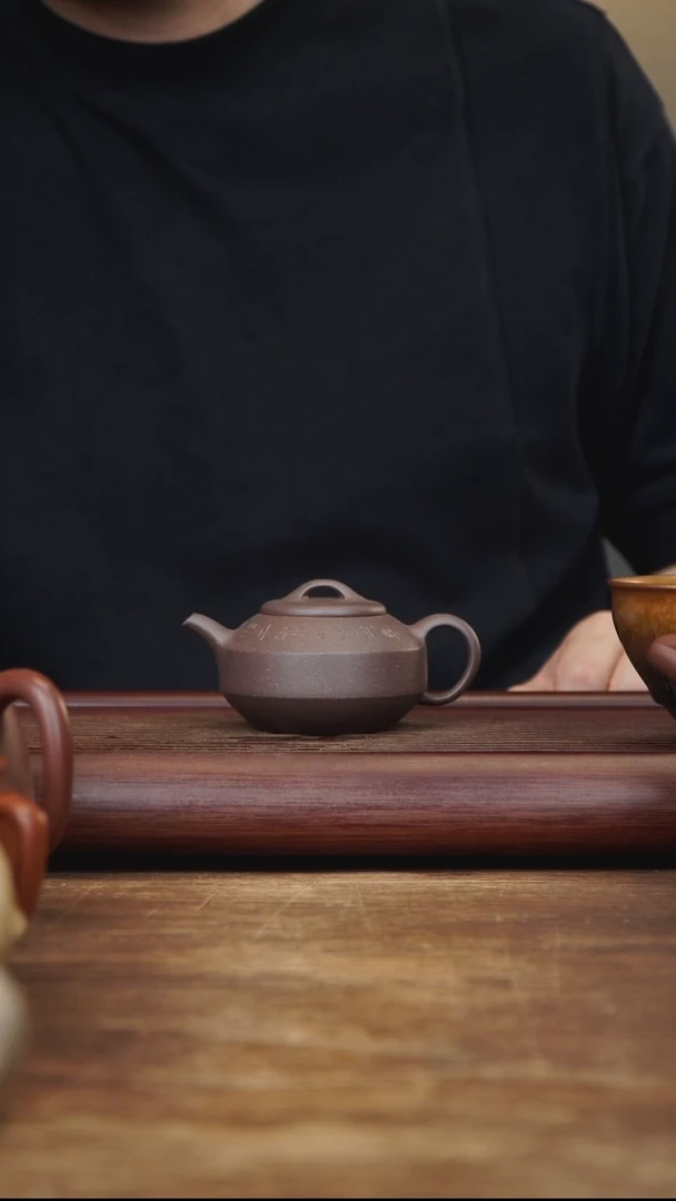 茶壶紫砂140ml抟泥青年 摹古曼生汉君  紫泥