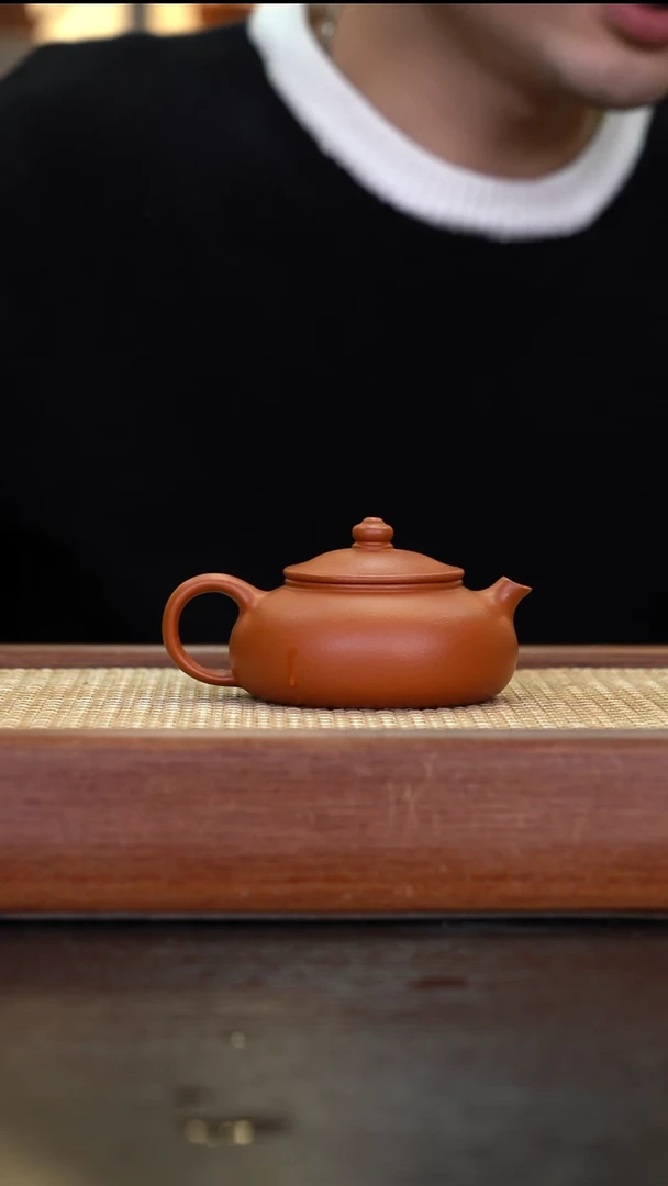 茶壶紫砂  LD   赵庄朱泥    寒江   130cc