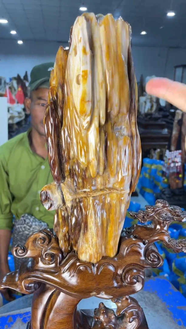 未镶嵌摆件硅化玉37