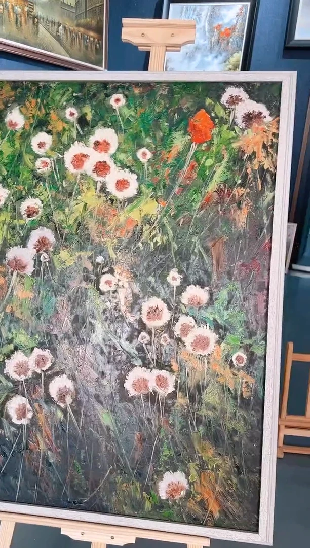 【闪购商品】油画43号 70*100 蒲公英-手绘油画