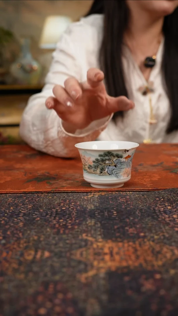 杯景德镇陶瓷杯碗柴烧多人