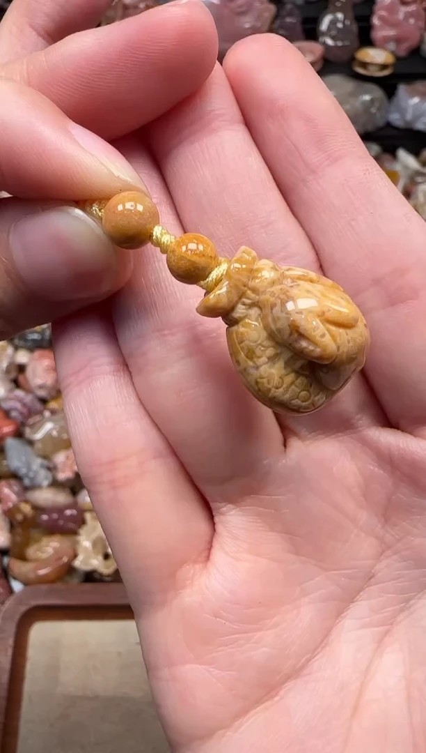 颈饰未镶嵌硅化珊瑚（珊瑚玉）668