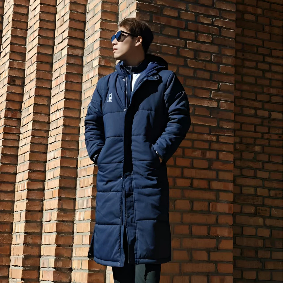 soccer junky成人长款冬季时尚运动连帽防风保暖棉服足球狗新品