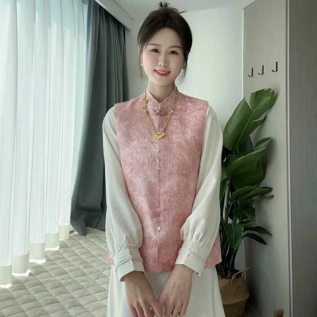 【青黛】新中式马甲女装气质复古提花显瘦日常马夹