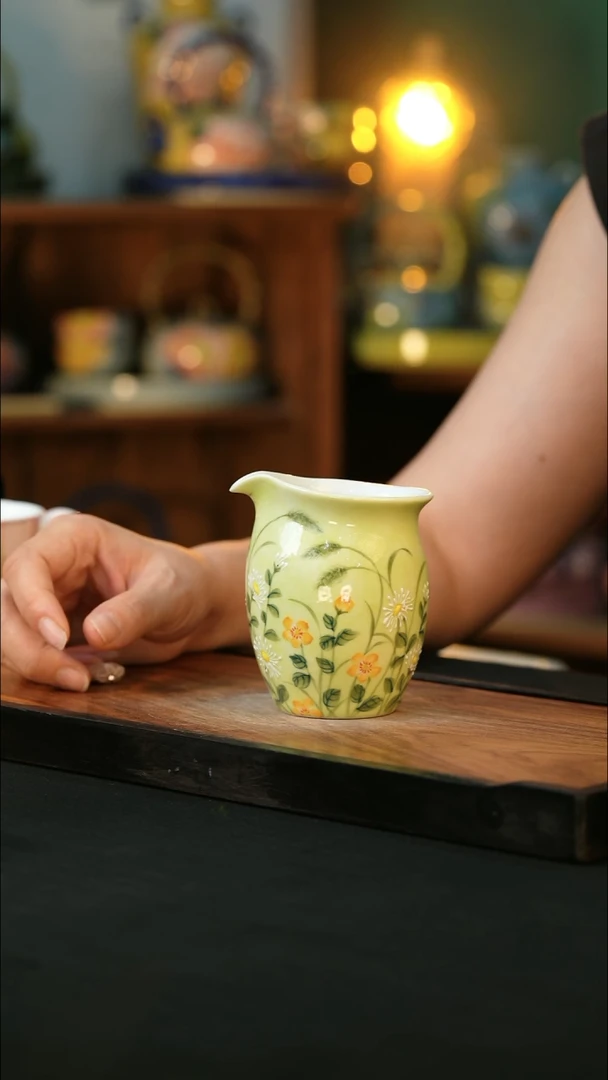 杯手绘心瓷陶瓷浮力