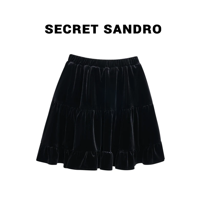 【丝绒裙】【多娜&Secret Sandro粉丝专享】丝绒半裙 B65299194N