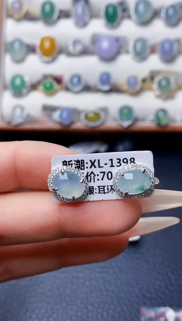 银S925镶嵌戒指翡翠2176