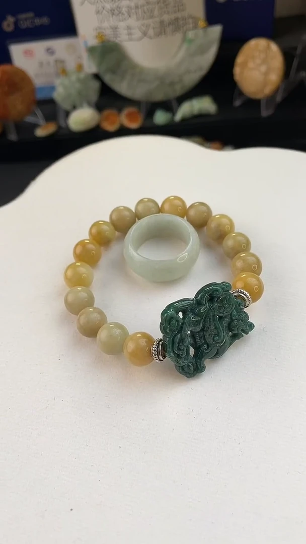 未镶嵌手链翡翠?****o手工定制默认微瑕播介绍为准