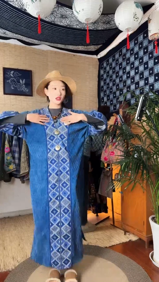 【闪购商品】设计师款蓝大袍子