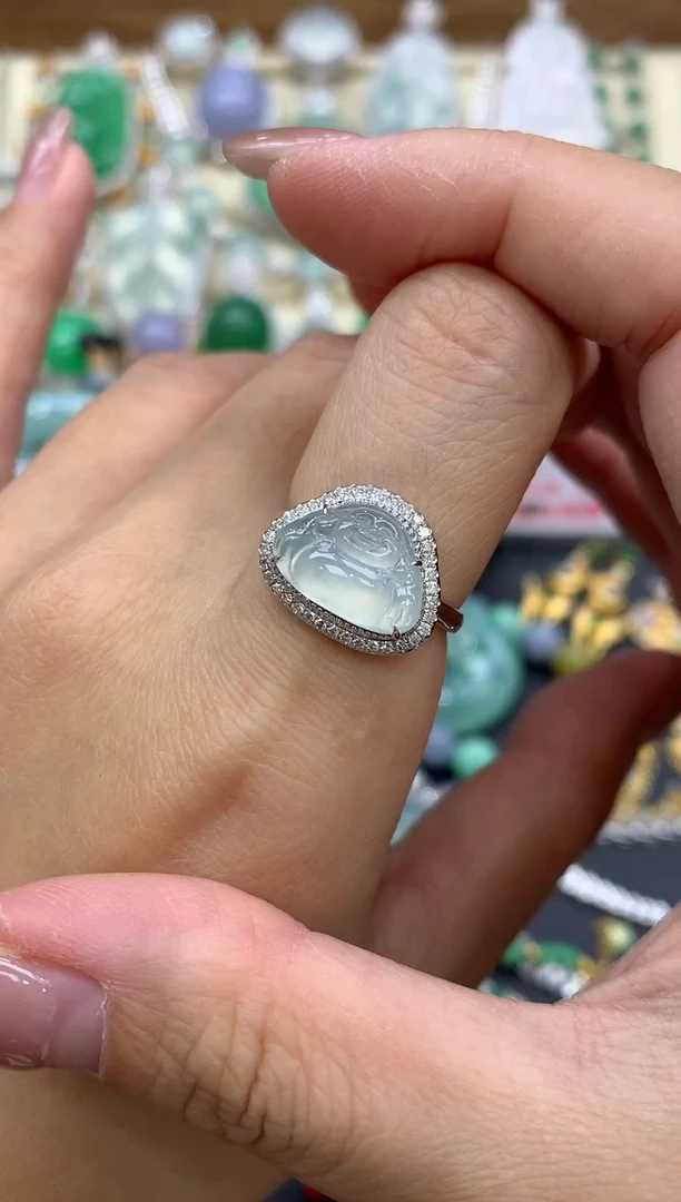 【闪购商品】翡翠戒指18K金镶嵌230-中国好珍宝